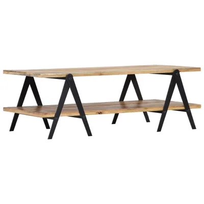 Image de vidaXL Table basse 115x60x40 cm en bois massif de manguier