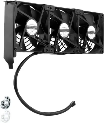 Productafbeelding van Grafische Kaart Ventilator - GPU Koeler - Componenten Koelen - Verstelbare Voltage - 3 x 92mm - Zwart