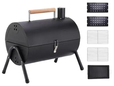 Image de Gril à fumoir portable pour camping et jardin