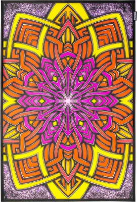 Produktbild von PSYWORK Schwarzlicht Stoffposter Neon "Elven Star", 60x90cm