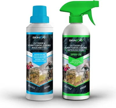 Obrázok produktu pre SkinStar Prací prostriedok na outdoorové a funkčné oblečenie + impregnácia v spreji po 500 ml