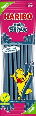 Produktbild von Haribo Balla Stixx Himbeere und Brombeere Fruchtgummistangen 200g