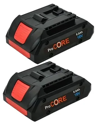 Obrázek produktu pro Náhradní baterie, lithium-iontová, kompatibilní s 18V, kapacita 6,0 Ah x 2, 18V
