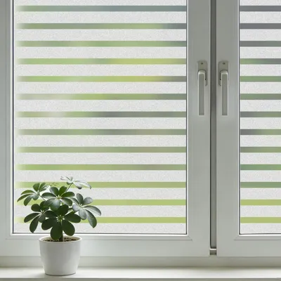 Produktbild von Selbstklebende Fensterfolie mit Streifen für Privatsphäre und Lichtdurchlässigkeit