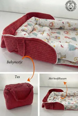 Produktbild von Jaju Baby Babynestchen 2-in-1 mit Kissen Altrosa