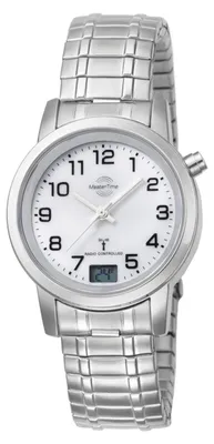 Produktbild von MasterTime Damenuhr MTLA-10307-12M, Quarz, Funk, Edelstahl-Zugband