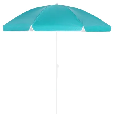 Produktbild von KINGSLEEVE® Sonnenschirm 200cm UV 50+ Tragetasche groß Strandschirm wasserabweisend neigbar höhenverstellbar Erdspieß Balkon Strand Rund Garten Türkis