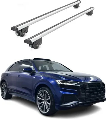 Produktbild von Dachträger Grundtäger für Audi Q8 2018-2025 100kg Aluminium Silber 2 tlg ABE