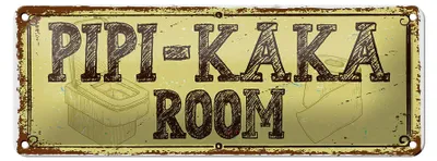 Produktbild von Blechschild Spruch 27x10cm Pipi-Kaka room Dekoration