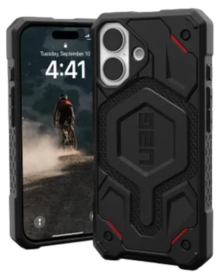 Zdjęcie produktu dla Urban Armor Gear Monarch Pro kevlar, Pokrowiec, Apple, iPhone 16, 15,5 cm (6.1"), Czarny