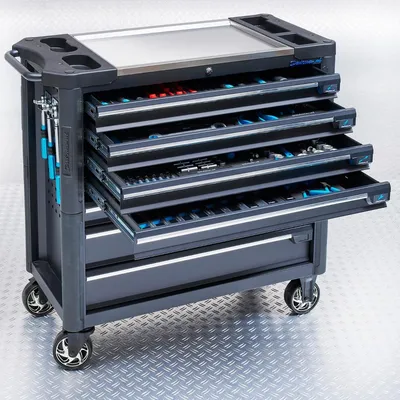 Productafbeelding van Gereedschapswagen "tech-line" 100 cm + 154-delige gereedschapsset