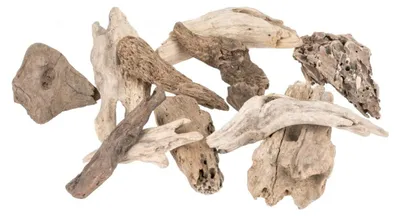 0,5 kg Treibholz im Netz naturbelassen