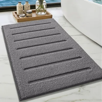Imagen del producto de Alfombrilla antideslizante lavable, color gris oscuro, 61 x 92 cm