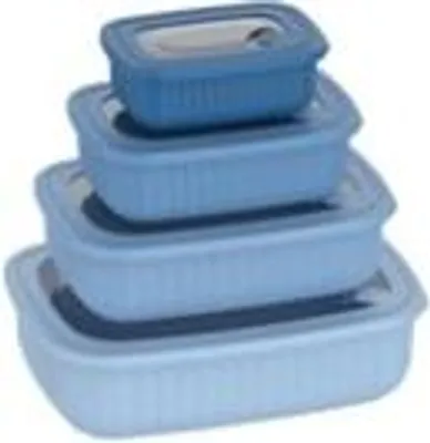 Produktbild von Frischhaltedosen-Set, 4-tlg., flach,blau