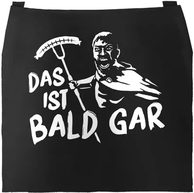 Produktbild von Grill-Schürze für Männer mit Spruch Sparta Das ist bald gar Filmzitat Film-Parodie Baumwoll-Schürze Moonworks® schwarz unisize