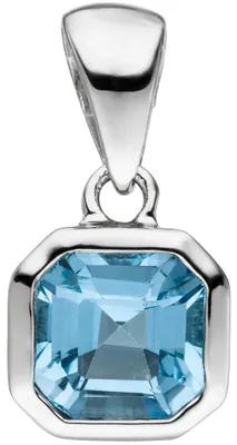 Produktbild von Anhänger mit Blautopas Solitär blau hellblau 925 Silber Sterlingsilber Damen