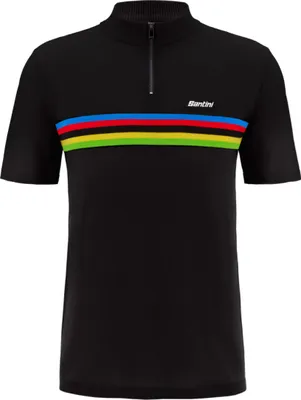 Image de Maillot de cyclisme à manches courtes SANTINI - UCI WORLD CHAMPION - Noir M