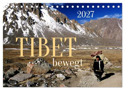 Immagine prodotto di Il Tibet commuove (calendario da tavolo 2027, formato DIN A5 orizzontale), calendario mensile CALVENDO