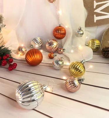 Imagen del producto de Guirnalda MagicHome Navidad Ball, 20 LED blanco cálido, con bolas, 2xAA, iluminación fija, L-1,9 m