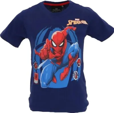Produktbild von Marvel Spiderman Kinder Jungen T-Shirt Kurzarm Shirt – Blau / 98