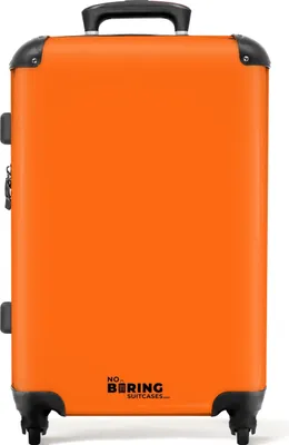 Obrázek produktu pro NoBoringSuitcases.com® Velký kufr - Oranžový - pevný - Kombinovaný zámek TSA - Pevná skořepina na kolečkách - 4 kolečka - 72 litrů - Cestovní kufr - 66 cmKufr Medium 67x43x25 cm, 72L,
