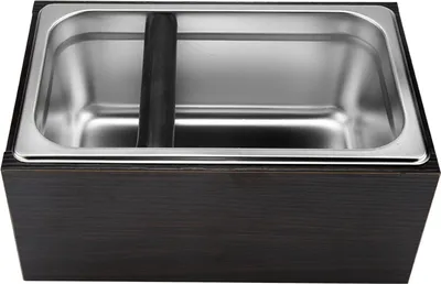 Image de Coffee Knock Box,Coffee Waste Bin,Coffee Knock Box en acier inoxydable,Coffee Grounds Bucket,Conteneur à marc de café