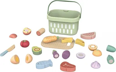 Zdjęcie produktu dla Tooky Toy Drewniany Zestaw Zywnosc Warzywa Owoc