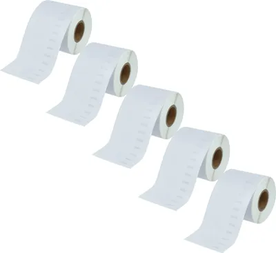 Produktbild von vhbw 5x Rolle 59mm x 190mm (110 Etiketten) Ersatz für Dymo 99019 für Drucker Weiß