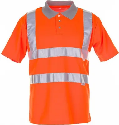 Produktbild von Größe XXXL Herren Planam Warnschutz Poloshirt 2-farbig orange grau Modell 2098