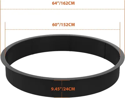 Immagine prodotto di Feuerring – Paravento per focolare – Diametro 152 cm – Metallo – Fori di ventilazione – Resistente al calore – Per uso esterno