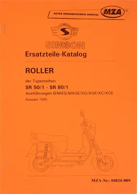 Obrázok produktu pre Katalóg náhradných dielov, vydanie z roku 1995 – Simson SR50/1, SR80/1