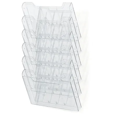 Produktbild von Exacompta Wandprospektständer horizontal 6 Fächer A4 Kristall 64258D