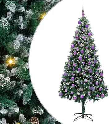 Immagine prodotto di vidaXL Albero di Natale artificiale a 300 LED con supporto Verde 210 cm