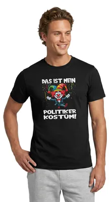 Produktbild von Spreadshirt Das Ist Mein Politiker Kostüm Fasching Männer T-Shirt, L, Schwarz