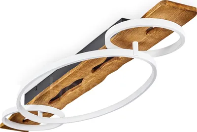 Produktbild von Azeglio Deckenlampe aus Metall/Holz/Kunststoff in Anthazit/Natur/Weiß