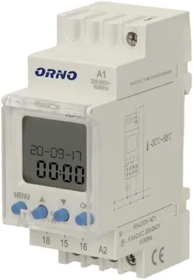 Astronomische Zeitschaltuhr, 52 Programme, 16 A/230 V, 2 Module DIN