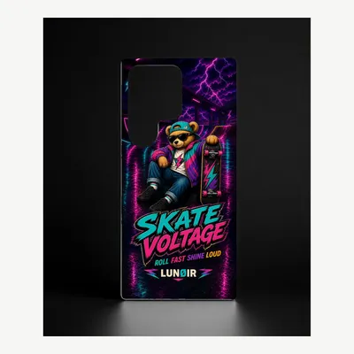 Productafbeelding van Samsung S23 Ultra hoesje, telefoonhoesje, beschermhoesje, case met skateboardmotief – LUNØIR ©