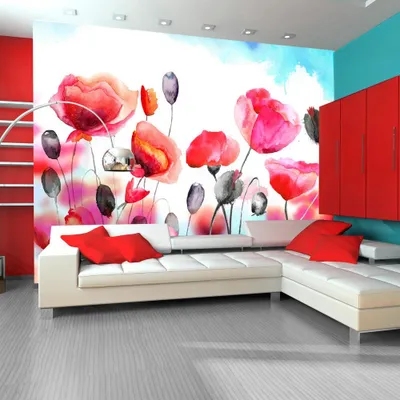 Produktbild von Basera Fototapete Mohnblumenmotiv 10110906-72, Vliestapete, 200x140 cm