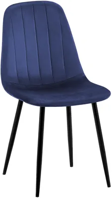 Produktbild von CLP Esszimmerstuhl Baxter Samtbezug gepolstert mit Rückenlehne bis 150 kg blau