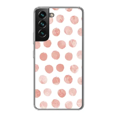 Produktbild von MuchoWow® Handyhülle Schutzhülle Hülle für Samsung Galaxy S22 Polka dots - Rosa - Weiß Silikon Softcase Handy Hülle - Mobiltelefonhülle