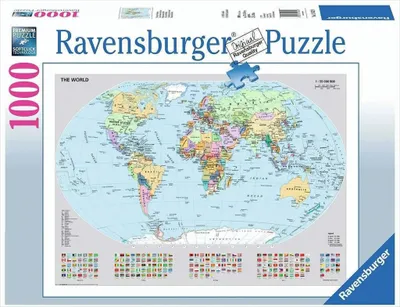 Obrázek produktu pro Puzzle Politická mapa světa RAVENSBURGER 15652 1000dílků