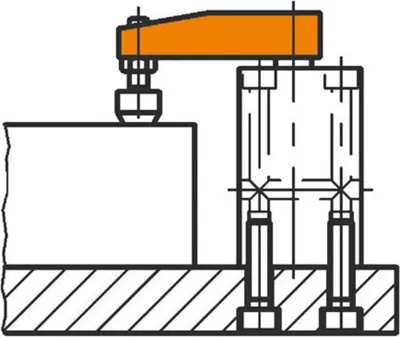 Obrázek produktu pro Amf upínací pásek Din6316 26x250 lakovaný, jednoduchý zahnutý