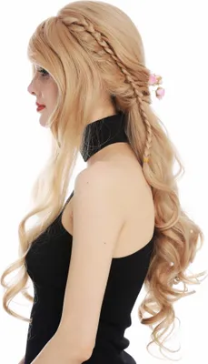 Produktbild von WIG ME UP Perücke Lace-Front lang wellig Locke geflochten Blond WL-5071LS-LF-24
