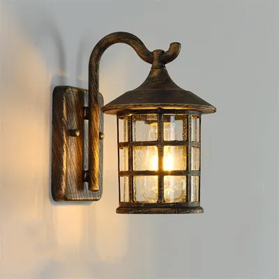 Productafbeelding van Buiten Wandluchter, Waterdicht Aluminium en Glas, Retro Wandlamp