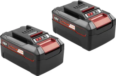 Produktbild von 2x Trade-Shop Li-Ion Akku 18V / 5000mAh kompatibel mit Einhell 4118907, Agillo 18/200, 36/255, Aquinna 18/30, 36/30, 36/38 F, Arcurra 18/55