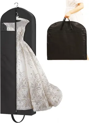 Produktbild von Kleidersack, Länge 180 cm - Kleiderschutzhülle - Mottenfeste Kleidersäcke - 8 cm Falte und Verschluss