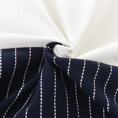 Immagine prodotto di Tutina per bebè con papillon, in morbidissimo cotone traspirante, maniche lunghe, tuta da uomo, blu, 80