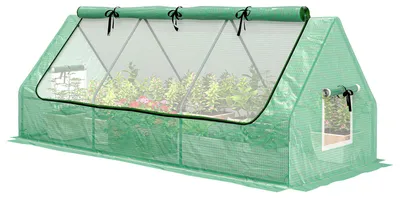 Produktbild von Outsunny Mini Gewächshaus Frühbeet mit UV-Schutz für Garten, Balkon, Grün