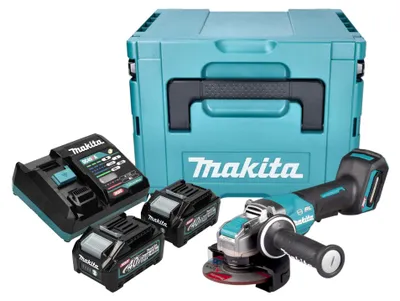 Produktbild von Makita GA 047 GM201 Akku Winkelschleifer 40 V max. 125 mm X-LOCK Brushless + 2x Akku 4,0 Ah + Ladegerät + Makpac