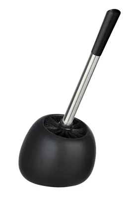 Produktbild von WENKO WC Garnitur POLARIS schwarz matt Keramik Toiletten Bürsten Klo Halter Bad